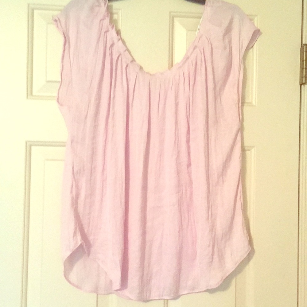 Pink satin Lauren Conrad top- xl